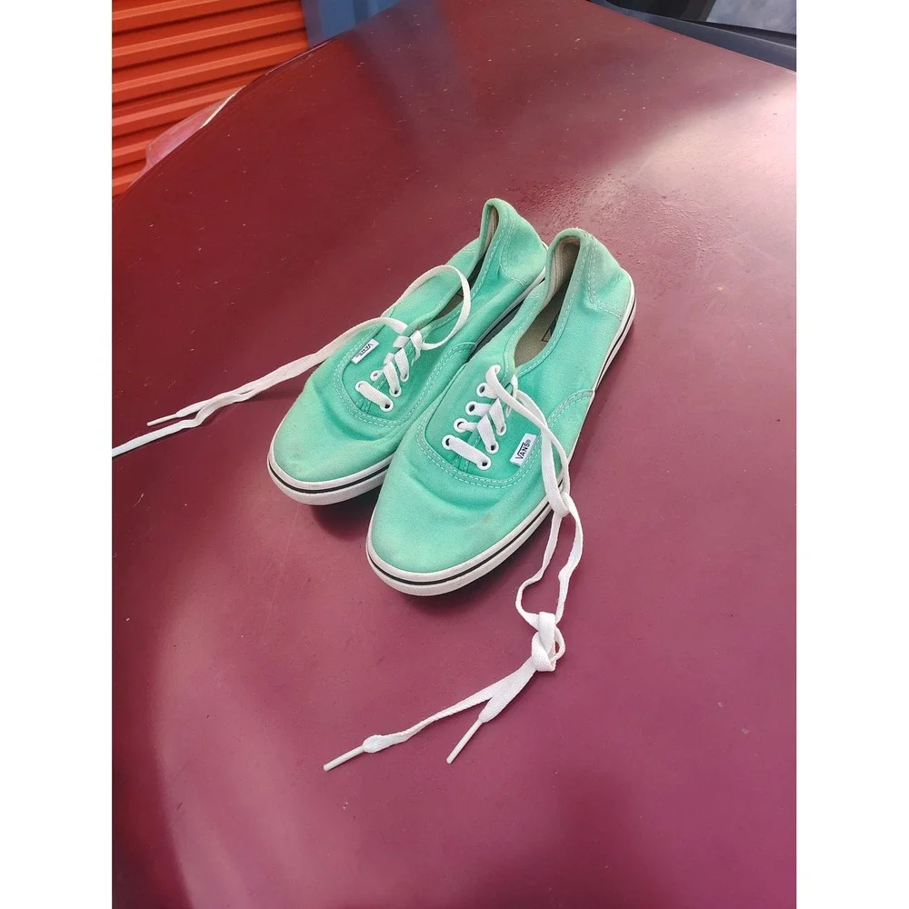 Vans Authentic Lo Pro Mint Green Canvas Low Top Sneakers Womens 8 Mens‎ 6.5